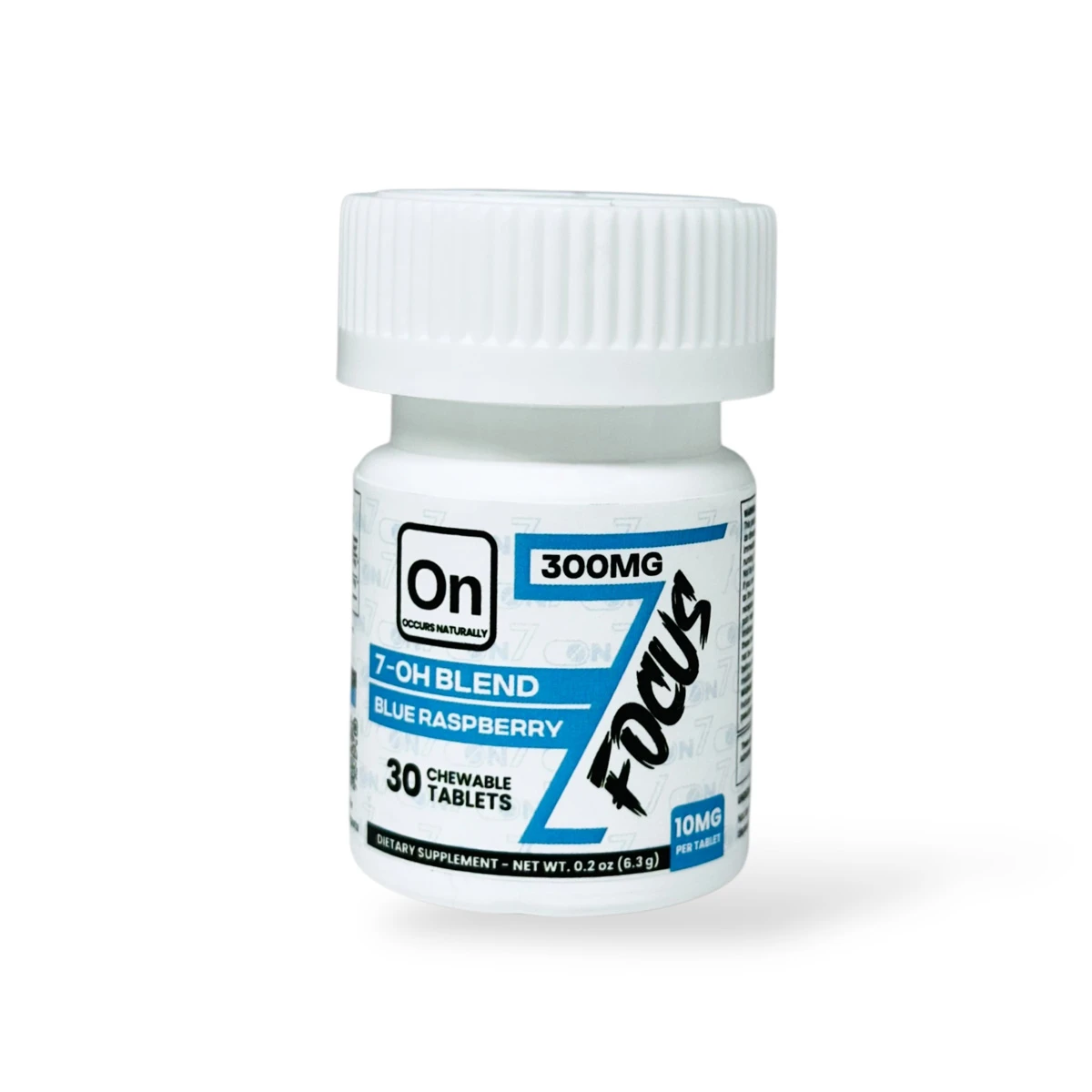 On7 Focus 10mg 7-OH + Pseudoindoxyl Blue Raspberry Tablets 30ct