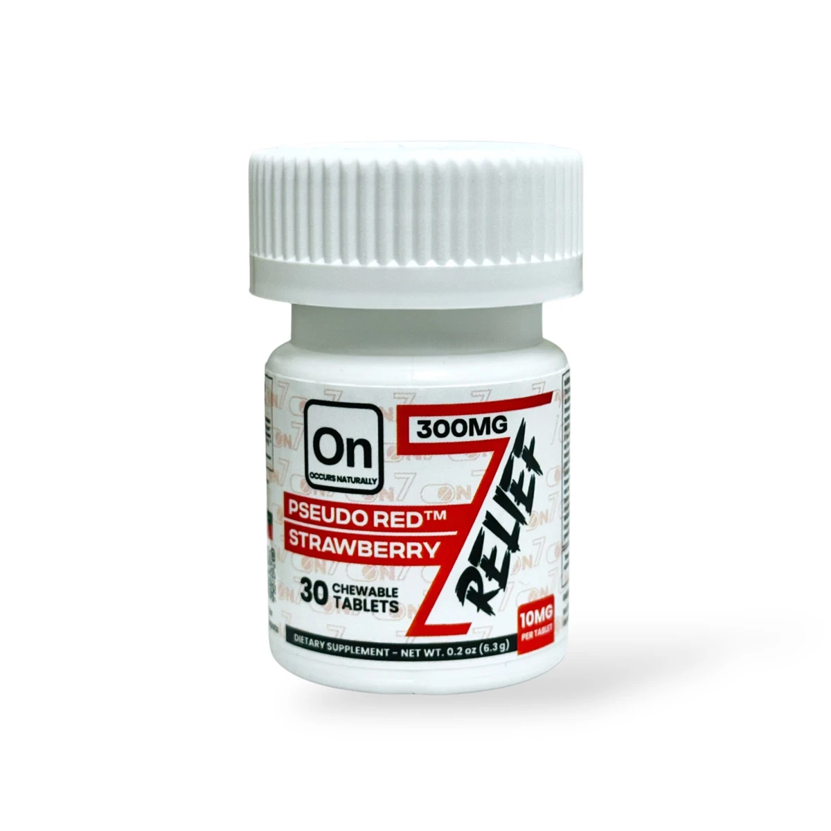 On7 Pseudo Red Relief Tablets Strawberry 10mg Per Tablet